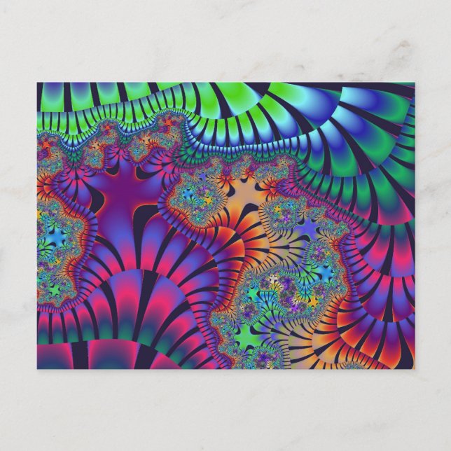 Grüner und Lila Schmelz Postkarte (Vorderseite)
