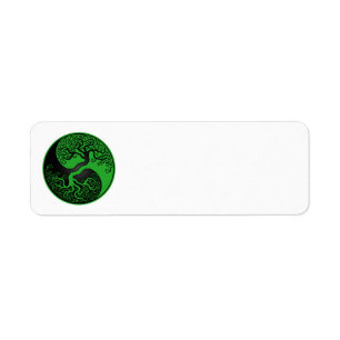 Grüner und schwarzer Baum des Lebens Yin Yang