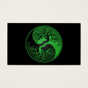 Grüner und schwarzer Baum des Lebens Yin Yang