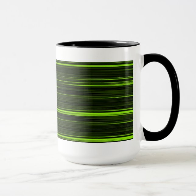Grüner und schwarzer Retro-Becher Tasse (Rechts)