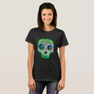 Grüner und violetter wunderlicher leuchtender Zuck T-Shirt