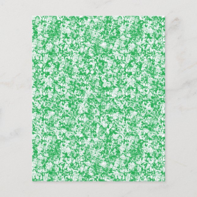 grüner und weißer Hintergrund mit kleinen weißen P Flyer (Vorne)