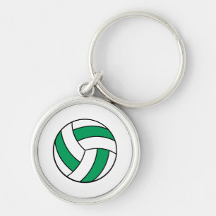 grüner und weißer Volleyball Schlüsselanhänger