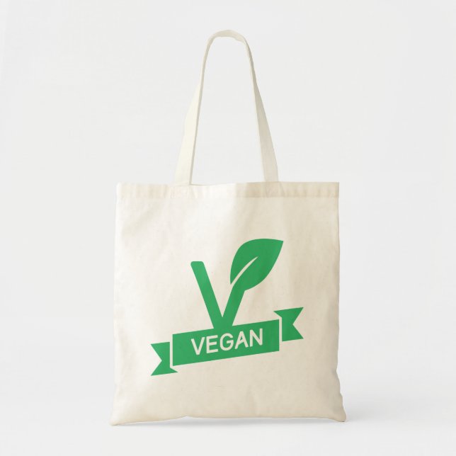 Grüner Veganer Vegetarier-Veganismus Tragetasche (Vorne)