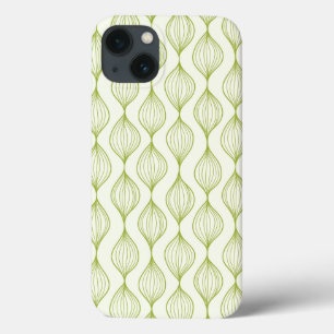 Grüner vertikaler ogee Musterhintergrund Case-Mate iPhone Hülle