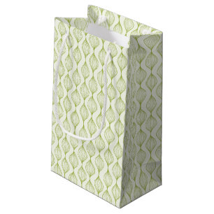 Grüner vertikaler ogee Musterhintergrund Kleine Geschenktüte
