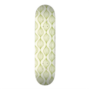 Grüner vertikaler ogee Musterhintergrund Skateboard