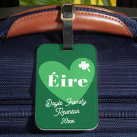 Grüner vierblättriger Kleeblatt-Herz Éire Irland W
