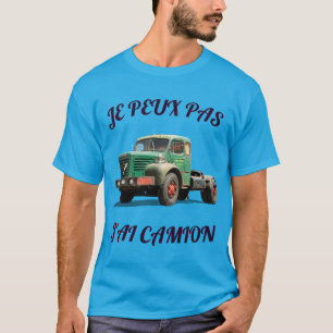 Grüner Vintage-LKW – Retro-Illustration eines Truc T-Shirt