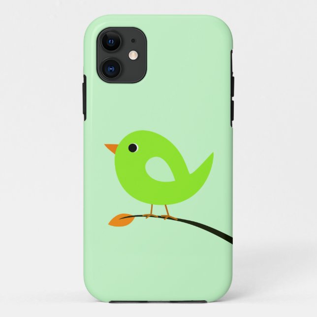 Grüner Vogel auf Niederlassung Case-Mate iPhone Hülle (Rückseite)