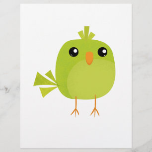 Grüner Vogel Cartoon   Flyer