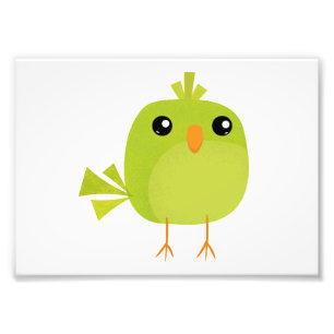 Grüner Vogel Cartoon Fotodruck