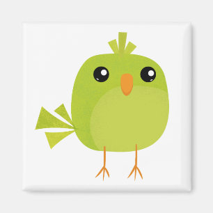 Grüner Vogel Cartoon Magnet