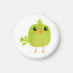Grüner Vogel Cartoon Magnet