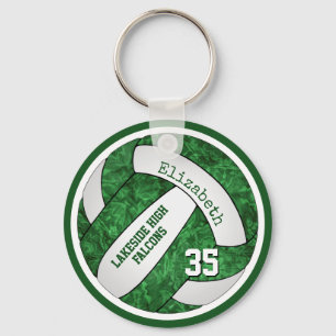 grüner Volleyball-Schlüsselanhänger mit dem Namen  Schlüsselanhänger