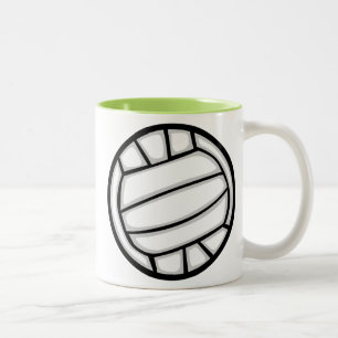 Grüner Volleyball Zweifarbige Tasse