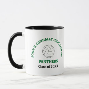 Grüner Volleyballspieler der High School personali Tasse
