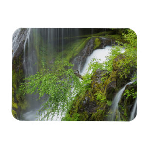 Grüner Wasserfall Landschaft Magnet