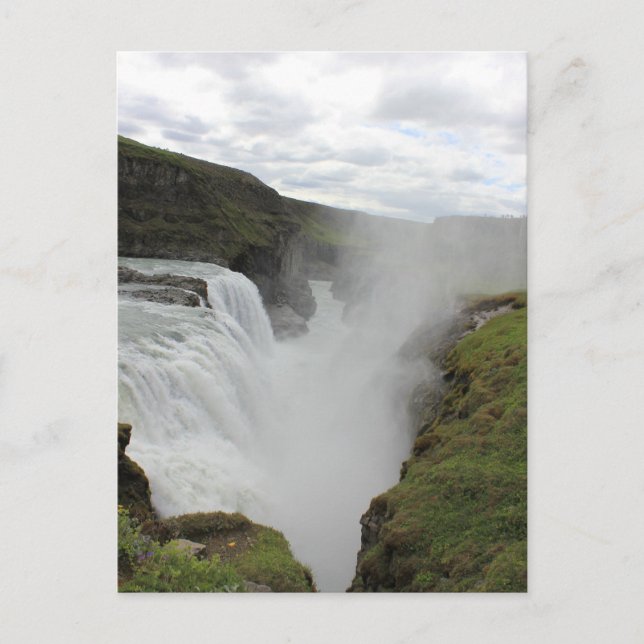Grüner Wasserfall Postkarte (Vorderseite)