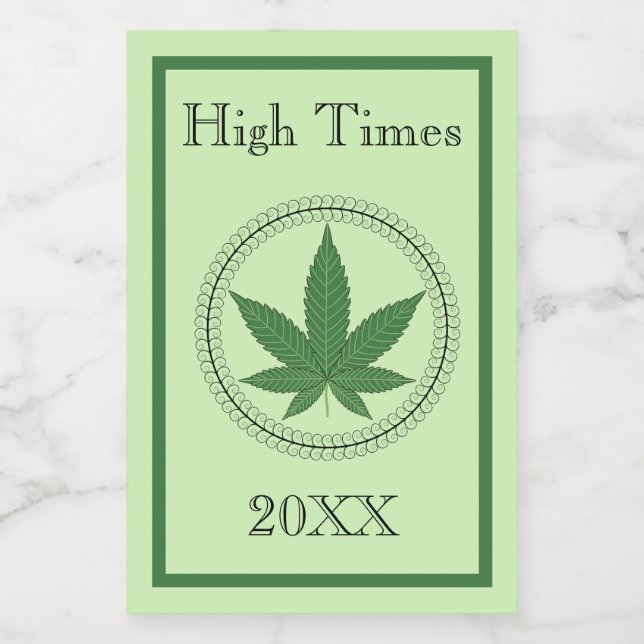 Grüner Wegesteg Personalisierter Stash Lebensmitteletikett (Einzelnes Label)