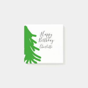 Grüner Weihnachtsbaum Froher Geburtstag Dezember W Post-it Klebezettel