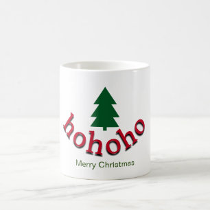 Grüner Weihnachtsbaum HoHoHo Roter Frohe Weihnacht Kaffeetasse