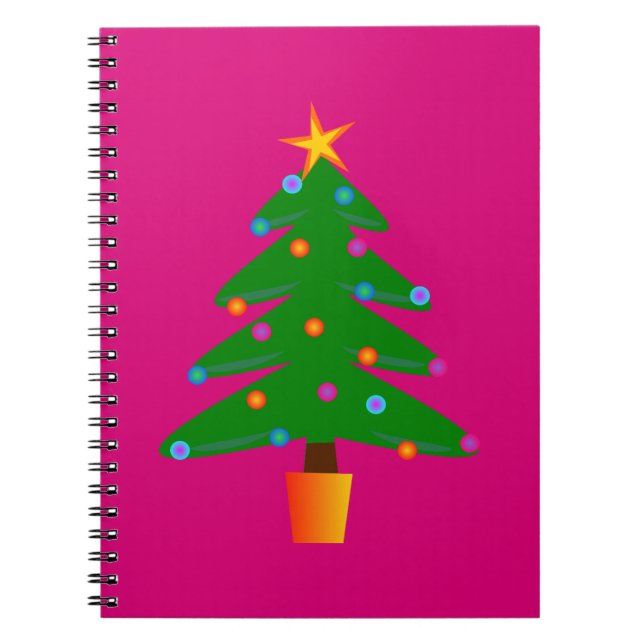 Grüner Weihnachtsbaum Notizblock (Vorderseite)