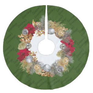 GRÜNER Weihnachtskrieg Polyester Weihnachtsbaumdecke