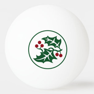 Grüner Weihnachtsurlaub und Weihnachtsfeiertag de Tischtennisball