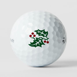 Grüner Weihnachtsurlaub und Weihnachtsfeiertag der Golfball