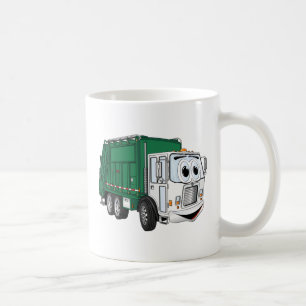 Grüner weißer Lächelender LKW-Cartoon Tasse