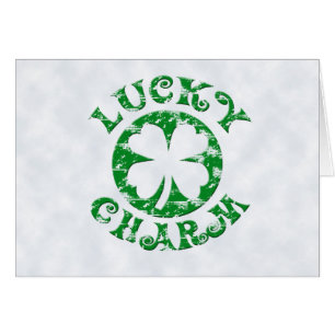 Grüner/weißer Vintager glücklicher Charme