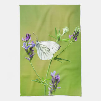 Grüner Weißschmetterling Geschirrtuch