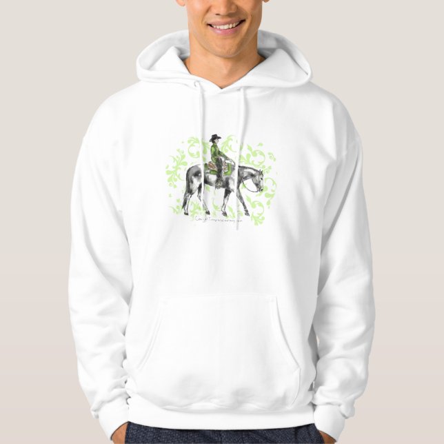 Grüner Western Hoodie (Vorderseite)