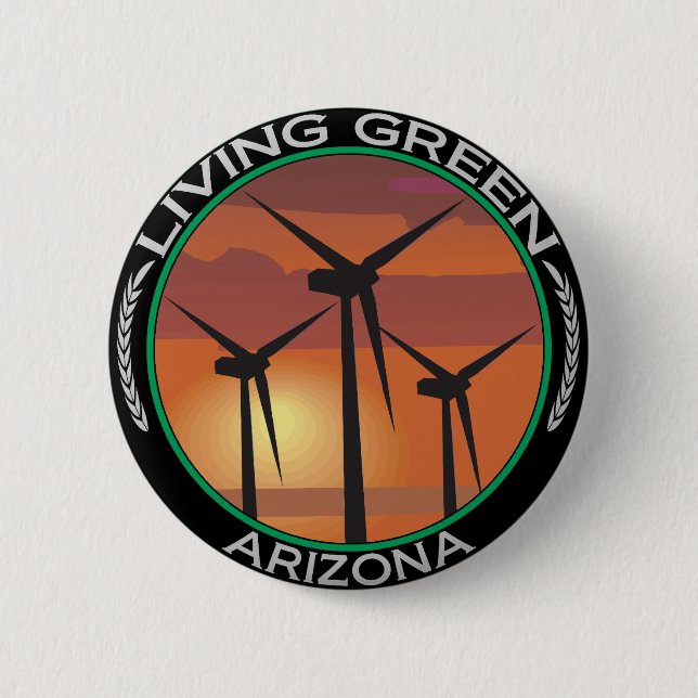Grüner Wind Arizona Button (Vorderseite)