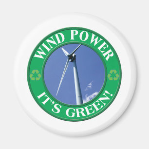 Grüner Wind Magnet