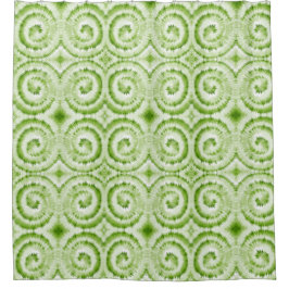 Grüner Wirbler Abstrakter Duschvorhang