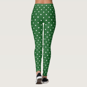 Grüner WS Polka-Dot Leggings