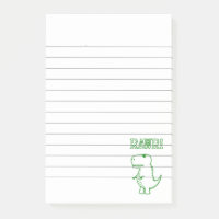 Grüner wütender T Rex Dino liniert