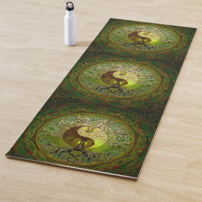 Grüner Yin Yang Baum der Leben Namaste Yoga-Matte Yogamatte (Beispiel)
