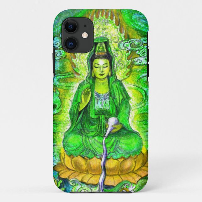 Grüner Zen-Buddhist-Göttin Kuan Yin iPhone 5 Case-Mate iPhone Hülle (Rückseite)
