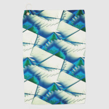 Grüner Zickzack oder Sägen auf intensivem Zyan bis