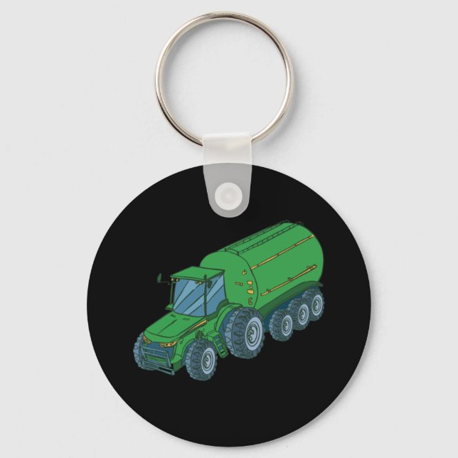 Grüner Zuchttraktor Schlüsselanhänger (Vorderseite)