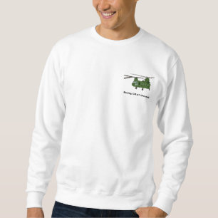 Grüner zweistrahliger CH-47 Chinook Hubschrauber Sweatshirt
