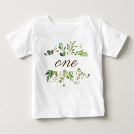 Grünes 1-jähriges Baby Baby T-shirt
