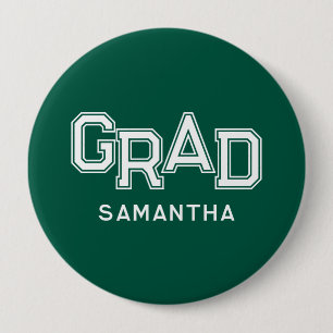 Grünes Abitur-Personalised Name Abschlussfeier Button