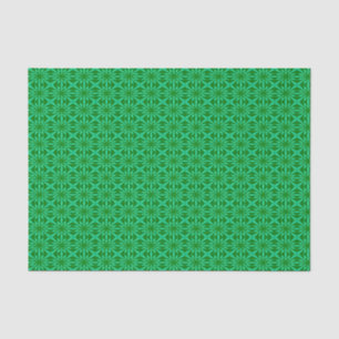 Grünes Abstraktes Blumenmuster Seidenpapier