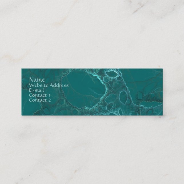 Grünes abstraktes mini visitenkarte (Vorderseite)