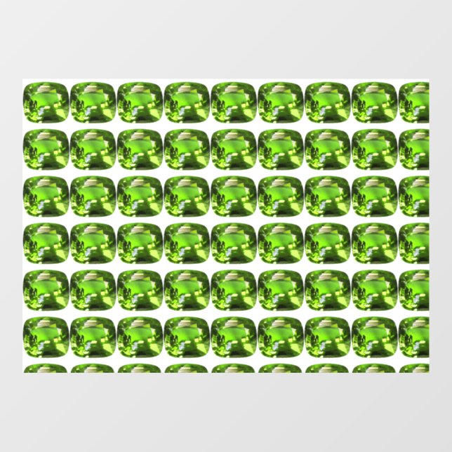 Grünes Abstraktes Muster Fensteraufkleber (Blatt)