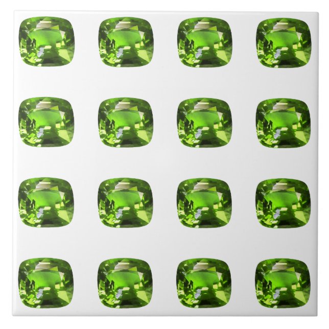 Grünes Abstraktes Muster Fliese (Vorderseite)